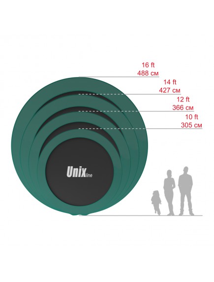 Батут UNIX line 16 ft SUPREME (green)